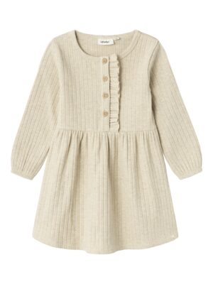 Lil Atelier Niva Dress - Bleached Sand - 92 cm