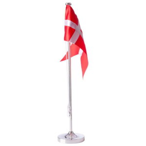 NOA Kids forkromet bordflag m. dåbsfod - 38,5 cm - Kan graveres