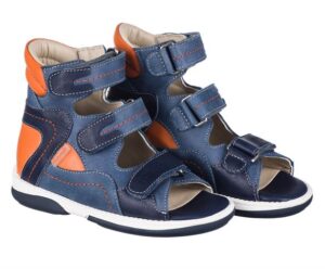 Memo Michael, sandal, blå/orange - sandaler med ekstra støtte