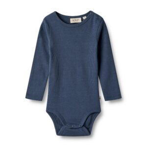 Spencer langærmet rib body - blue waves - 56