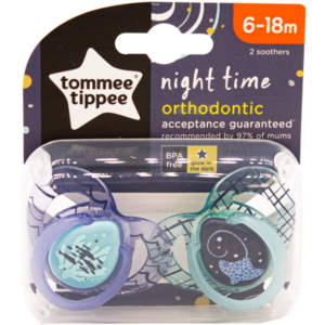 Tommee Tippee Night Time Sut 6-18 mdr - 2 stk