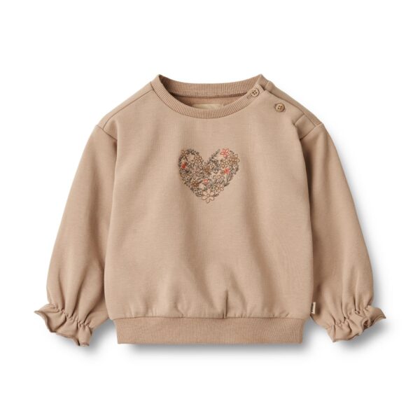 Wheat Sweatshirt Nelly Embroidery - Wheat - Bluser - GladeRollinger.dk