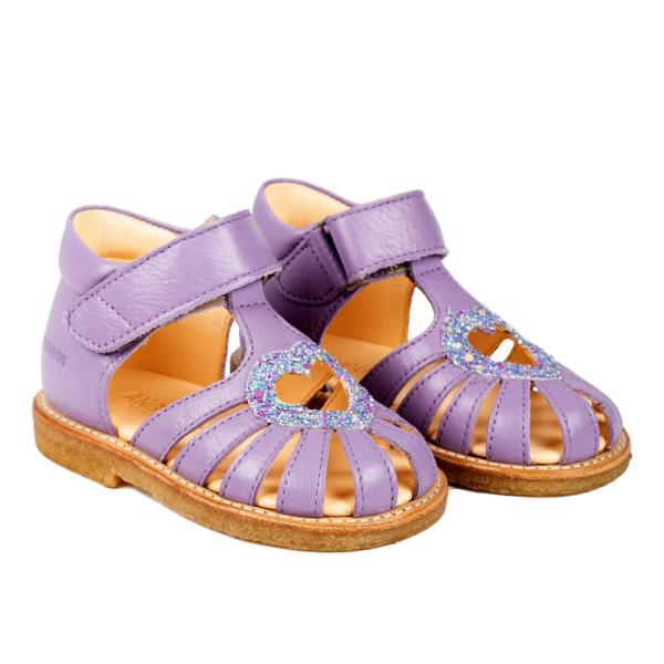 Hjertesandal med glitter - Lilac/Confetti Glitter - 25