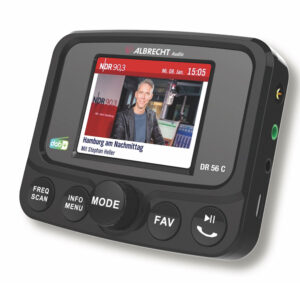 Albrecht DR 56C DAB+ Autoradio-Tuner m/Farvedisplay (DAB+/FM/MP3/SSD)