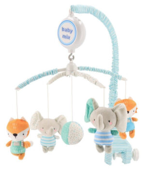 Baby Mix Uro med Elefanter og Ræve - 12cm