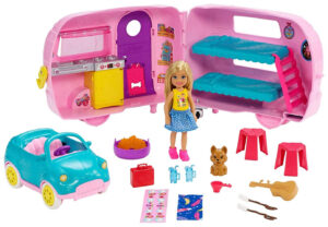 Barbie FXG90 Chelsea Campingvogn med Dukke Legesæt - 3+år