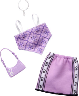 Barbie Fashions Lilla Top og Nederdel Dukketøj - 3+år