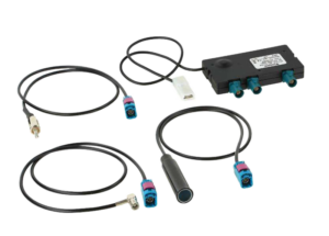 DAB/FM antenne splitter med kabel til aktive antenner