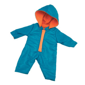 Dukketøj - 38-41 cm - Blå flyverdragt - Fra 3 år.