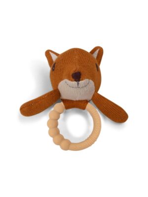 Filibabba Rattle w. Silicone teether - Freya the fox