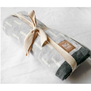 Filt Jaquard strikket Grey Line