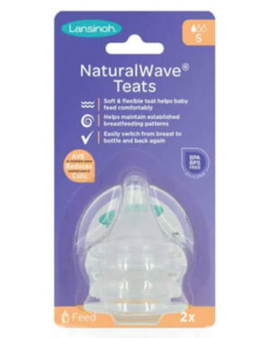 Lansinoh Natural Wave Teats Slow Flow - Small 2 stk.