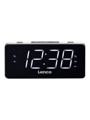 Lenco CR-18 - clock radio - FM - Hvid