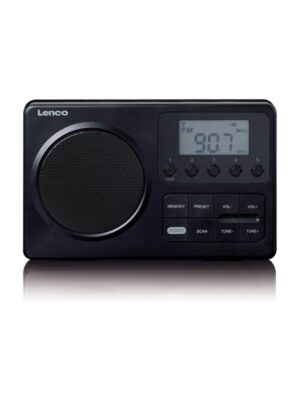 Lenco MPR-035BK - Compact portable FM radio with LCD display - Black - FM - Mono - Sort