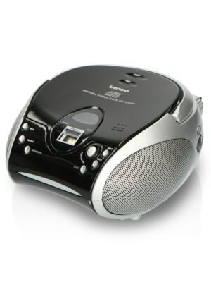 Lenco SCD-24 portable FM radio/CD player - Black/Silver
