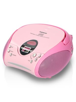 Lenco SCD-24 portable FM radio/CD player - Pink