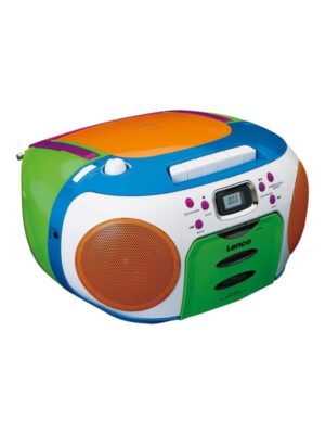 Lenco SCD-971 - Portable FM radio CD/Cassette player - Multi colour - FM - Stereo