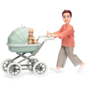 Lundby Dukkehus Dukke m/Barnevogn/Baby (3år+)
