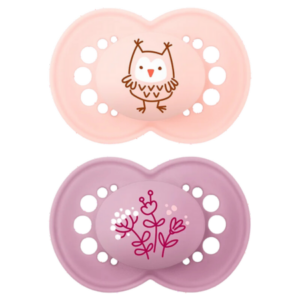 MAM Nature 6+ mdr Sut 2 stk - Pink & Lilla