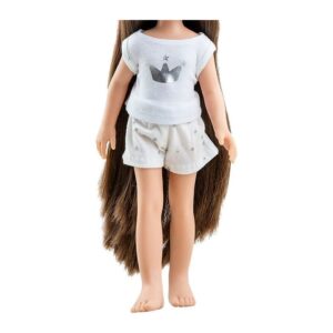 Nattøj med shorts & bluse - Dukketøj 32 cm