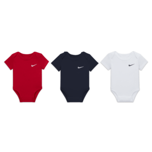 Nike-body til babyer (3-6 M) med Swoosh (pakke med 3 stk.) - multifarvet