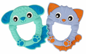 Playgro Soothe & Chew Silikone Bideringe til Baby - 3+ Måneder - 2 stk