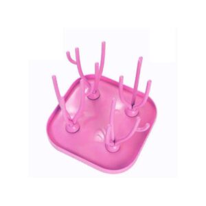 T⌀rrestativ til sutteflasker - pink