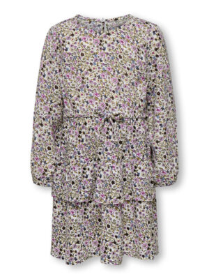Bella ls v-neck kjole aop - CLOUDDANCE - 116