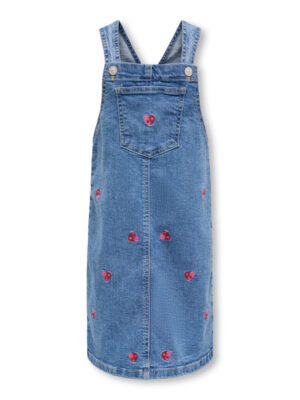Klara heart spencer kjole denim - LIGHT BLUE - 92