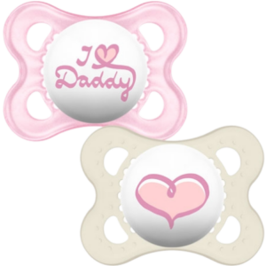 MAM Style Sut I Love Daddy Pink - 2 stk