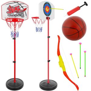 Basketballspil med kurv og mål