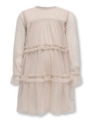Only Mini Adaline Gold Dot Dress - Silver Gray - 86 cm