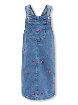 Only Mini Klara Heart Spencer Dress - Light Blue Denim - 92 cm