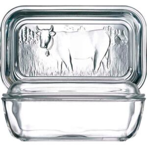 Smørskål Luminarc Vaca Hvid Glas (17 x 7 cm)