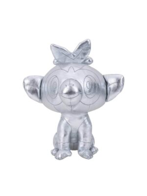 Pokemon 25-års jubilæum sølv Grookey bamse 20 cm
