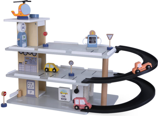 Milla Måns Legetøjsarkeringshus i Træ - 3+år