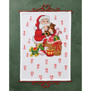 Permin Broderikit Julemand med bamse 45x60cm