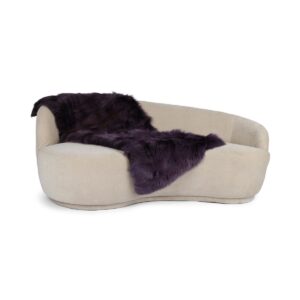 Premium tæppe af ræv | Bagside af kashmir | Purple | 150x70 cm