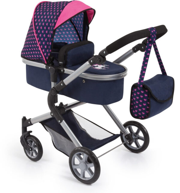 Bayer City Neo Dukkebarnevogn med Pusletaske - 3+år - Blå/Pink med Enhjørning