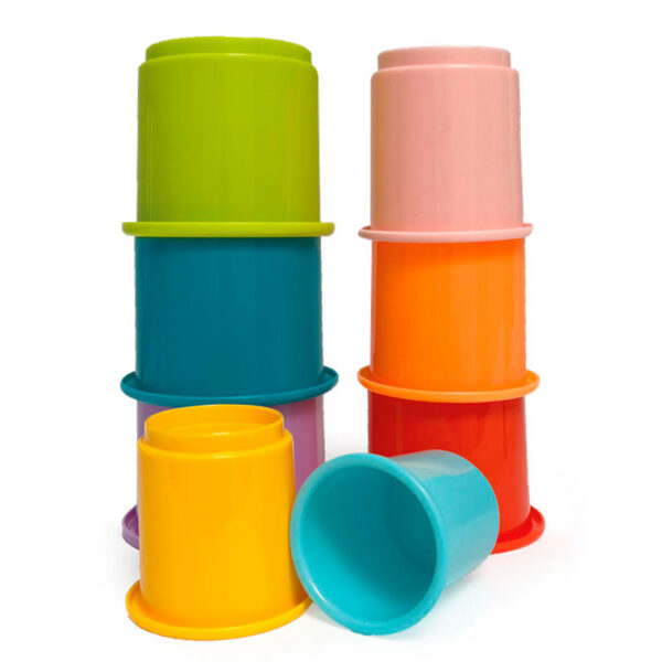 Happy Baby Rainbow Regnbuefarvede Stablekopper (12md+) 8pk