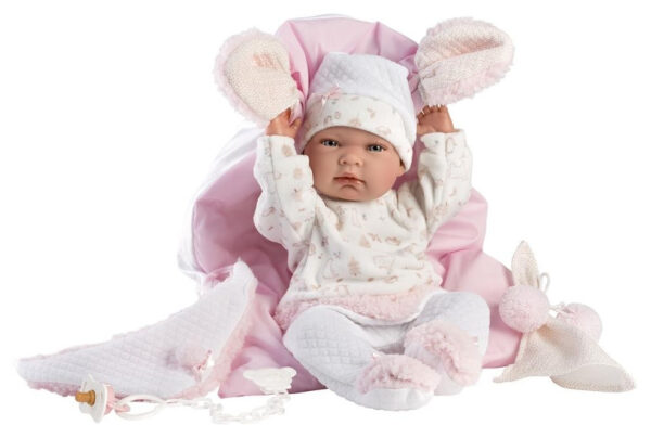 Llorens Nica Babydukke med Sovepose - Vinyl, 40cm