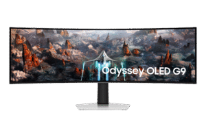 Samsung 49" Odyssey OLED G9 G93SC DQHD 240Hz Gamingskærm, Light Gray