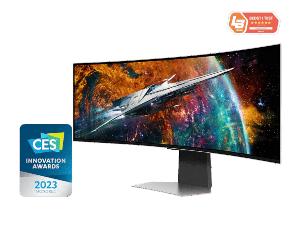 Samsung 49" Odyssey OLED G9 G95SC DQHD 240Hz Smart Gamingskærm, Silver